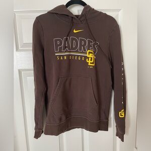 NIKE San Diego Padres Therma Fit Hoodie - Size Medium - Brown Pullover